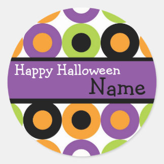 Rond Sticker d'Halloween rétro