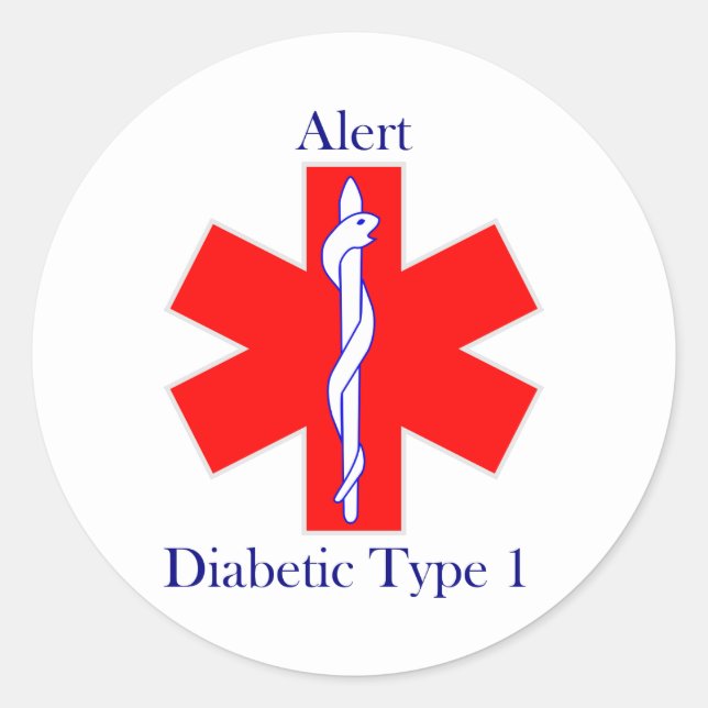 Rond Sticker Diabetic Type 1 (Devant)