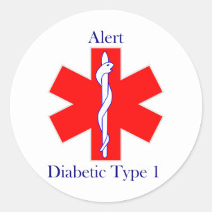 Rond Sticker Diabetic Type 1