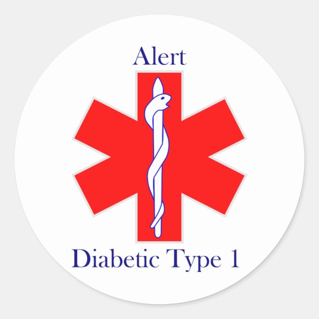 Rond Sticker Diabetic Type 1 (Devant)