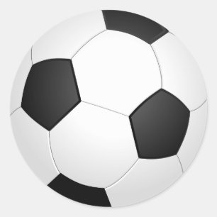 Rond Sticker d'illustration de balle de football