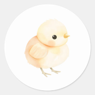 Rond Sticker d'illustration pour bébé doux