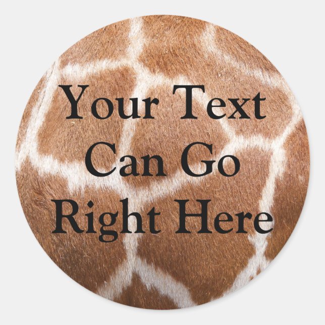 Rond Sticker d'impression Giraffe (Devant)