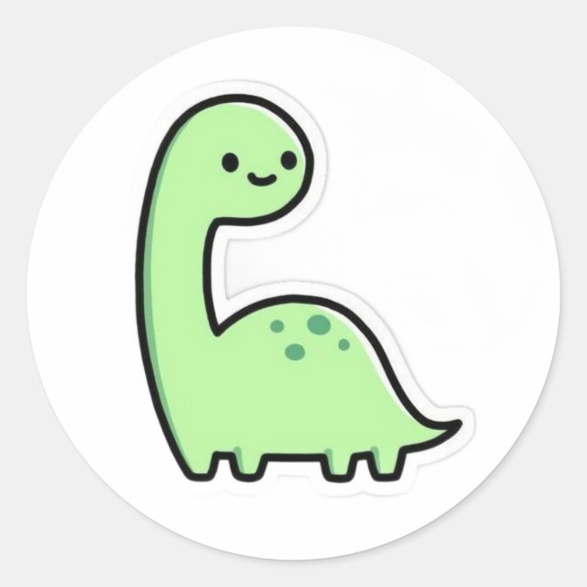 Rond Sticker Dinosaur (Devant)