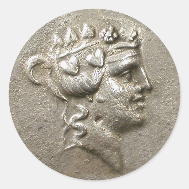 Rond Sticker Dionysus Tetradrachm (Devant)