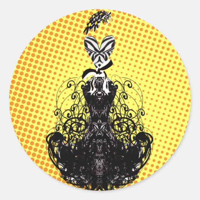 Rond Sticker Diva - Orange (Devant)