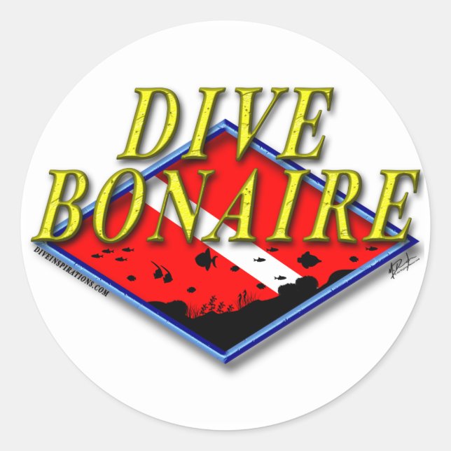 Rond Sticker Dive Bonaire (Devant)