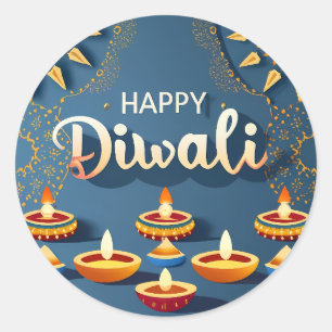 Rond sticker Diwali pour jeu cadeau