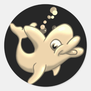 Rond Sticker Dolphin Classic Round