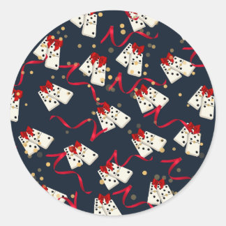 Rond Sticker Domino - Bleu