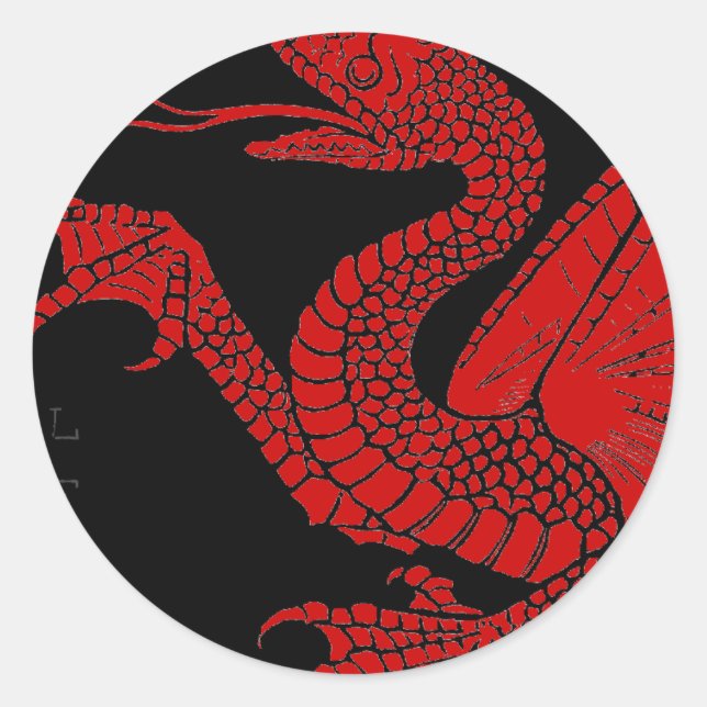 Rond Sticker Dragon (Devant)