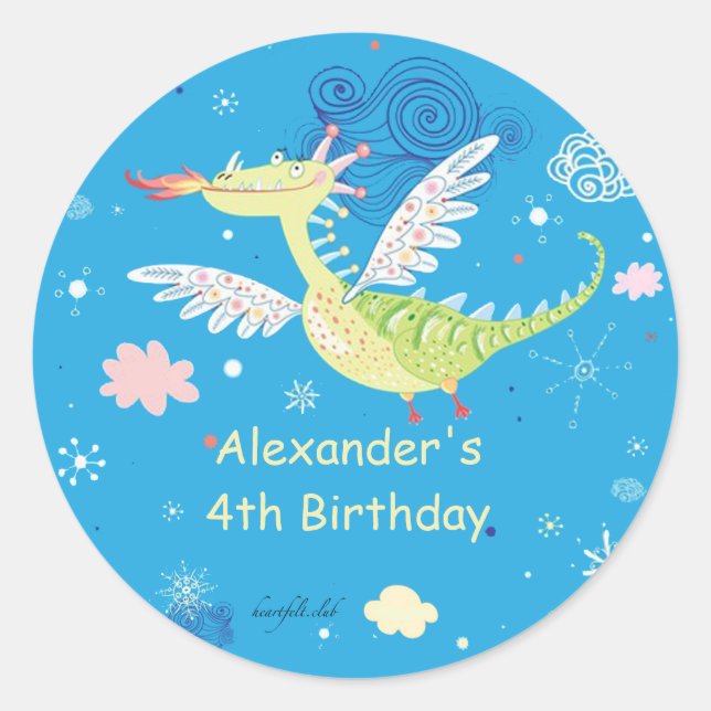 Rond Sticker Dragon Volant (Devant)