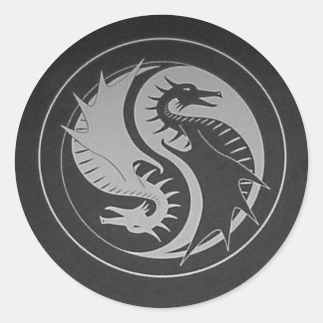 Rond Sticker Dragon Yin/Yang (Devant)