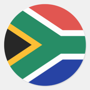 Rond Sticker Drapeau Afrique du Sud