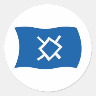 Rond Sticker Drapeau Cheyenne Nord