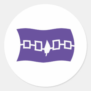 Rond Sticker Drapeau Confederacy Iroquois
