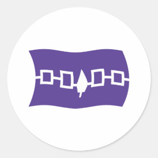 Rond Sticker Drapeau Confederacy Iroquois
