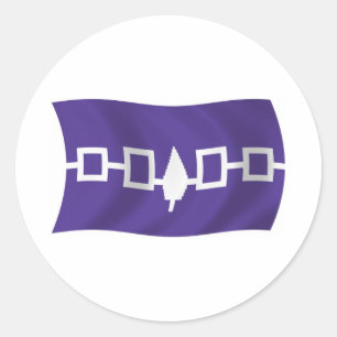 Rond Sticker Drapeau Confederacy Iroquois