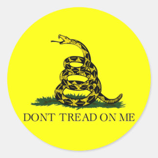 Rond Sticker drapeau de Gadsden