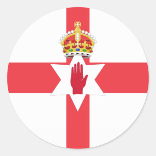 Rond Sticker drapeau d'Irlande du Nord