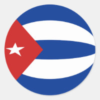 Sticker Drapeau Fisheye Cuba