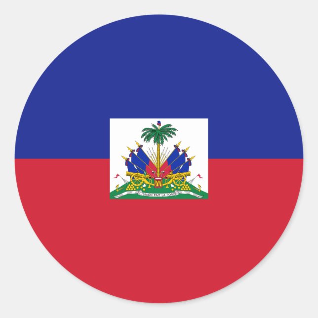 Rond Sticker Drapeau Haïti (Devant)