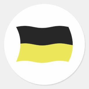 Rond Sticker Drapeau Kashubians