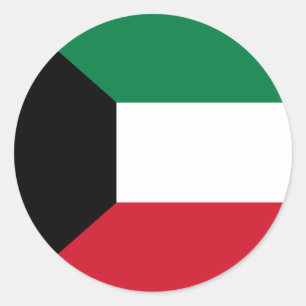 Rond Sticker Drapeau Koweit