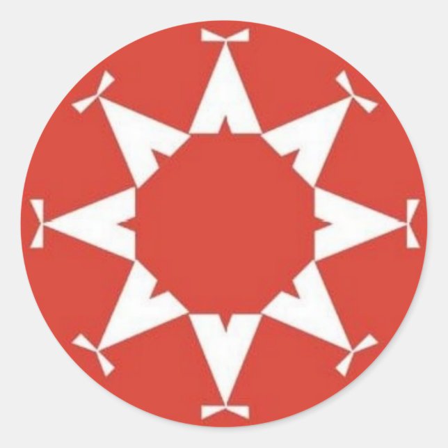 Rond Sticker Drapeau Lakota (Devant)