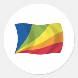 Rond Sticker Drapeau Lingua Franca Nova