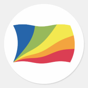 Rond Sticker Drapeau Lingua Franca Nova
