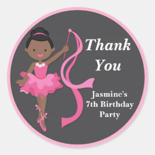 Rond Sticker du African American Ballerina Dance Party