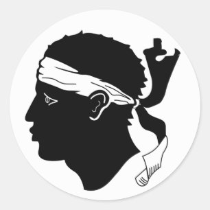 Rond Sticker du drapeau corse