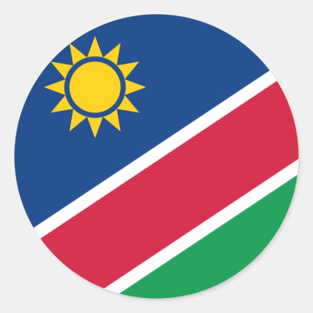 Rond Sticker du drapeau de Namibie (Devant)