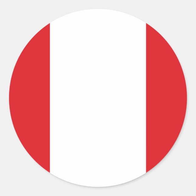 Rond Sticker du drapeau du Pérou (Devant)