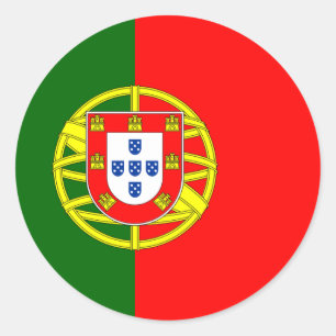Rond Sticker du drapeau du Portugal