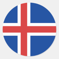 Sticker du drapeau islandais