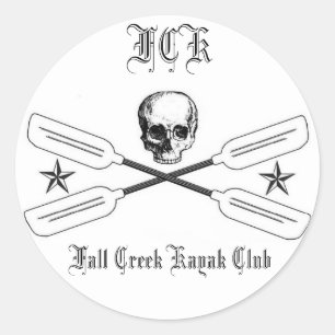 Rond Sticker du logo de Fall Creek Kayak