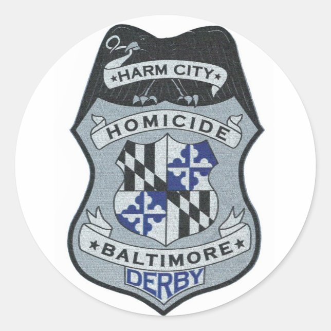 Rond Sticker du logo de Harm City Homicide (Devant)