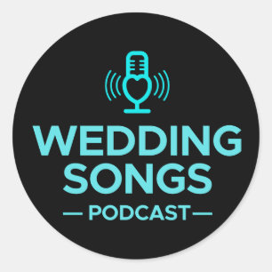 Rond Sticker du logo du podcast des chansons mariages