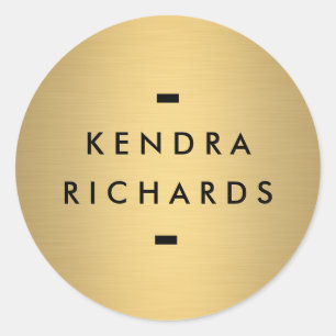 Rond Sticker du logo Gold Name