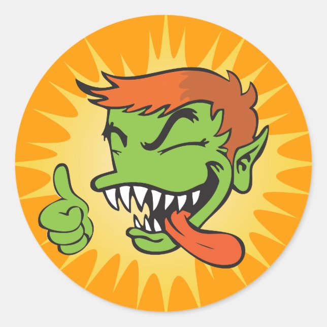 Rond Sticker du logo Gremmie - Orange (Devant)