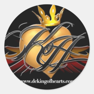 Rond Sticker du logo King of Hearts