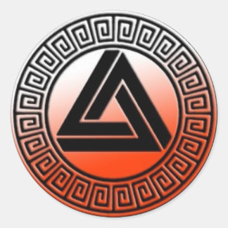 Rond Sticker du logo orange du sang