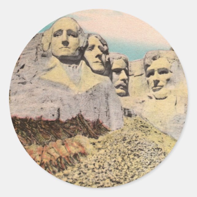 Rond Sticker du Mt. Rushmore (Devant)