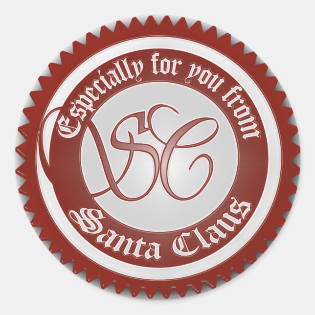 Rond Sticker du Père Noël (Devant)