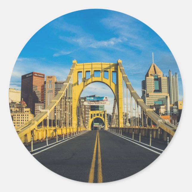 Rond Sticker du pont de Pittsburgh (Devant)