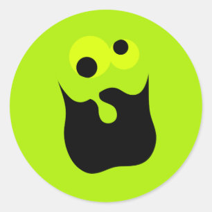 Rond Sticker du visage fou