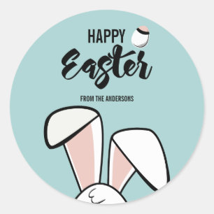 Rond Sticker Ears Bunny de Pâques