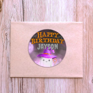 Rond Sticker éffrayant Anniversaire Classic Round Party